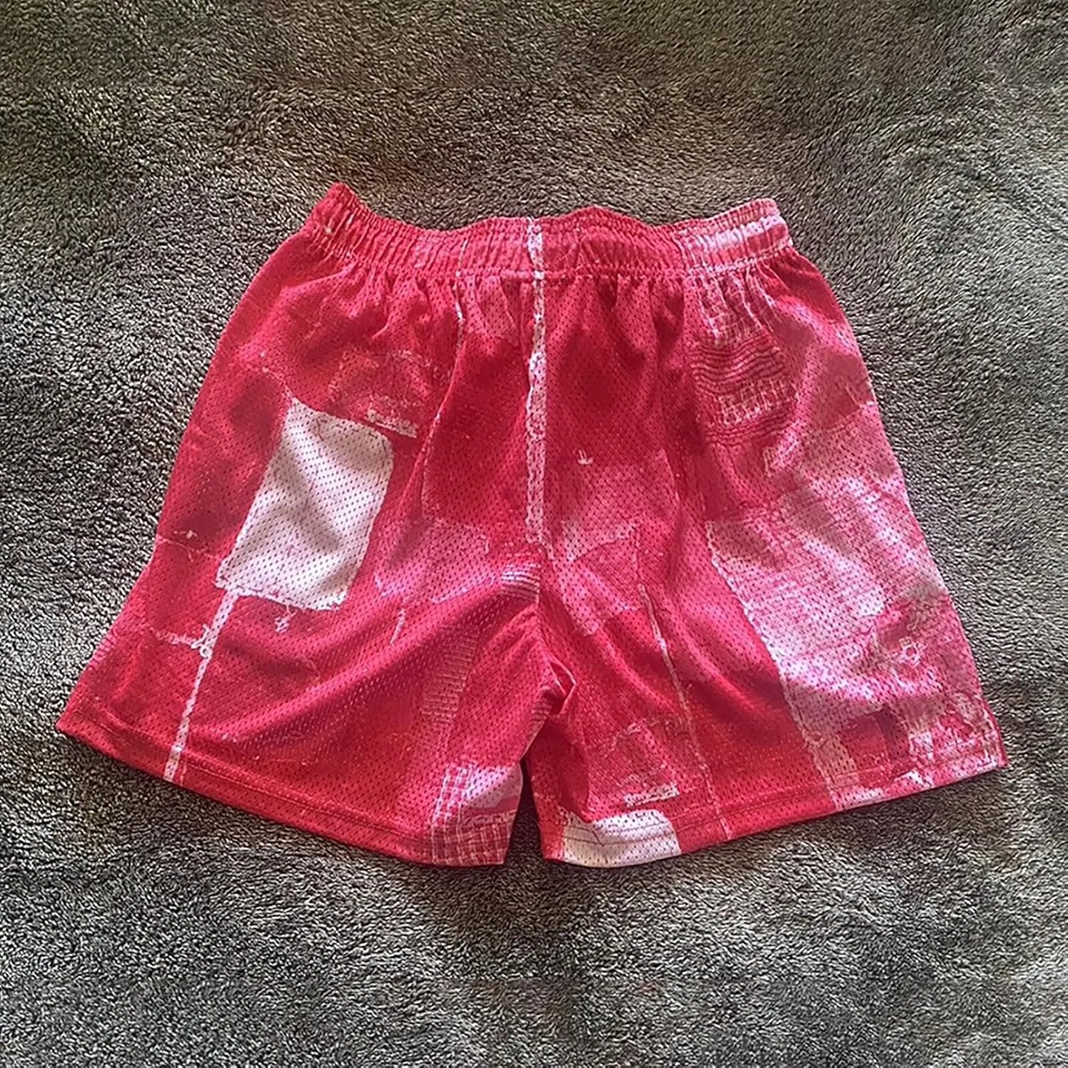 BOOMLEMON Mens Mesh Graphic Print Shorts Casual Workout Cool Shorts Gym Basketball Running Short Pants