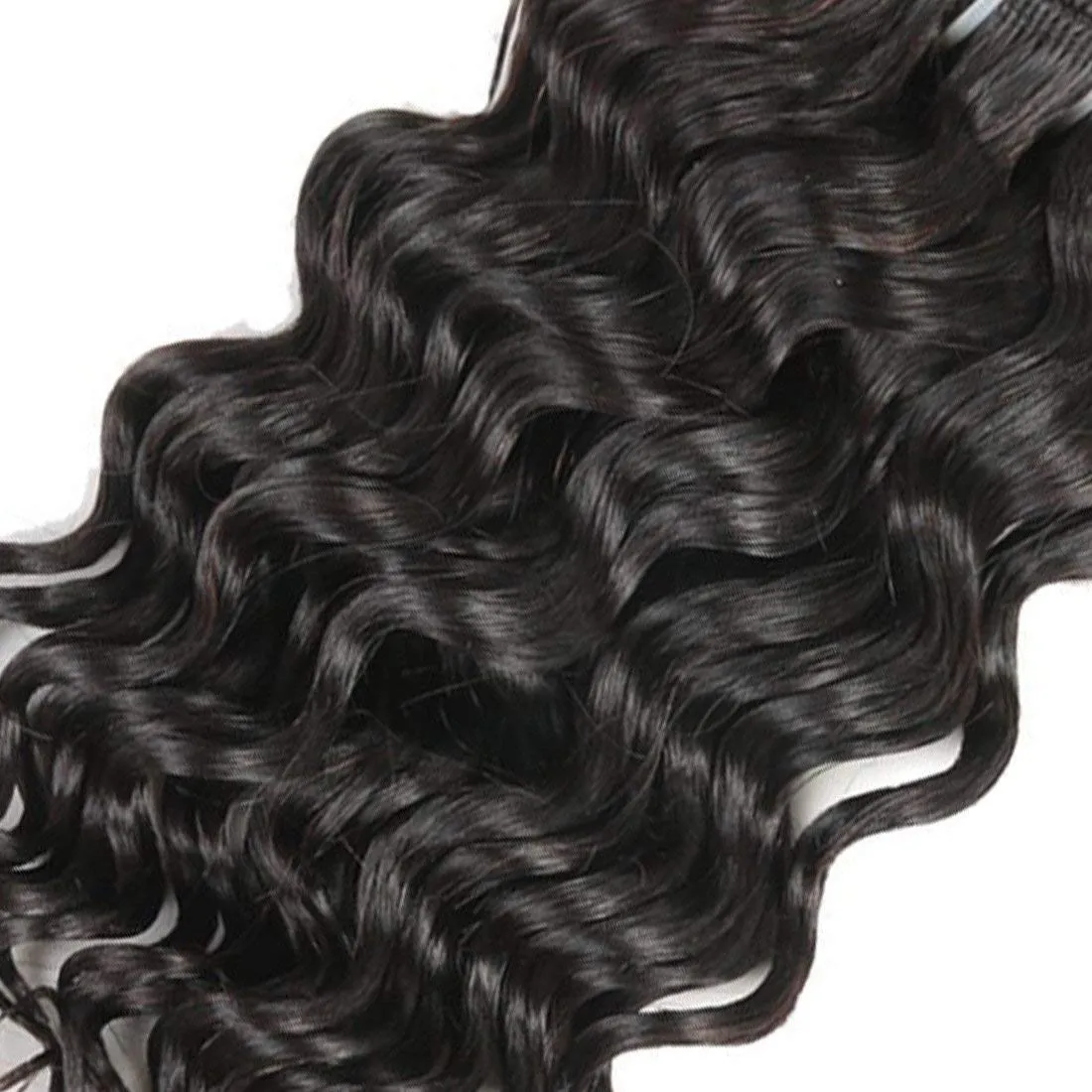 Brazilian Body Wave/Water Wave/Deep Wave/Funmi/Human Hair Bundles Unprocessed Human Hair Natural Black 50g (8/8/8/8)