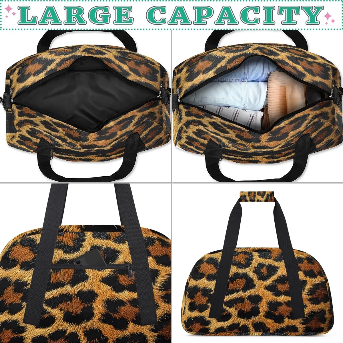 Brown Kids Overnighter Duffel Bags for Boys, Carry-On Size Sports Gym Bag with Front Zipper Pocket for School Practice or Overnight Travel Weekender Sleepover Tote Bag