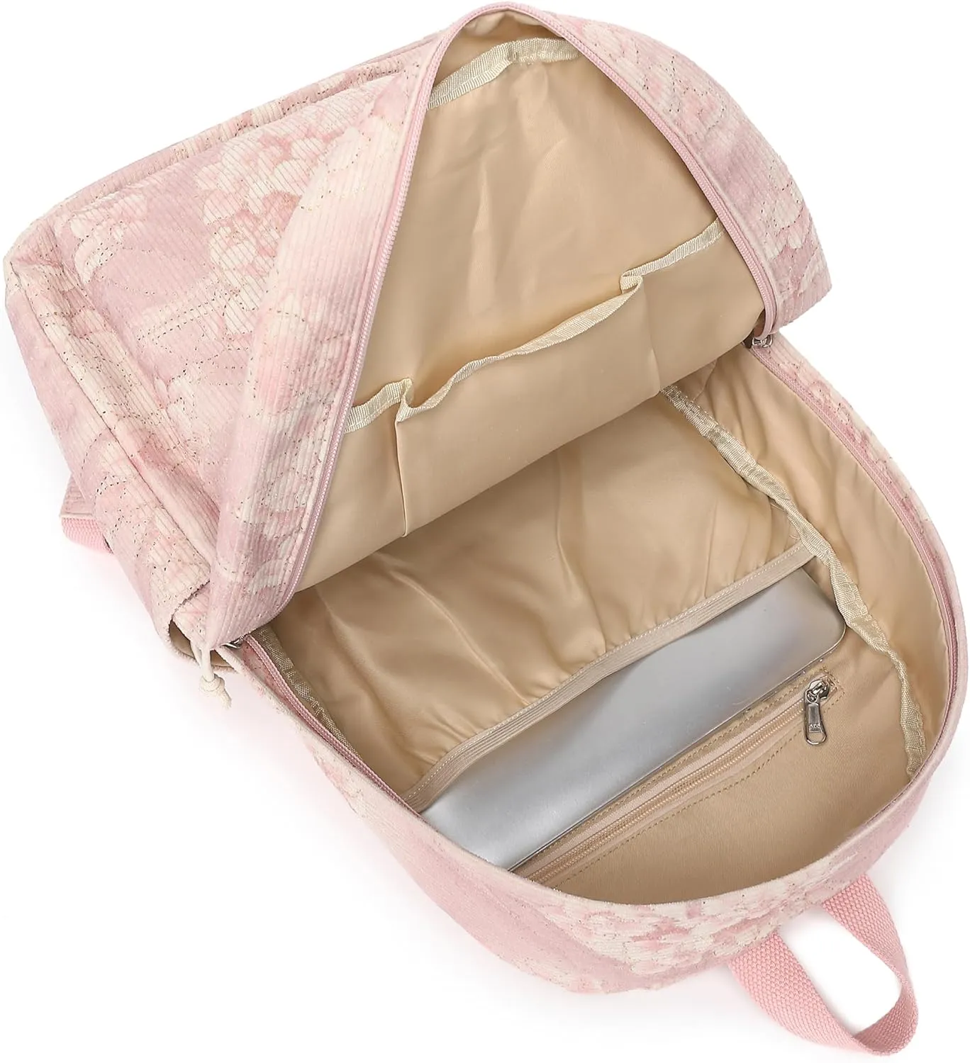 BTOOP School Backpack for Teens Large Corduroy Bookbag Lightweight Girls Boys Casual High School College 17 inch Laptop Travel Bag