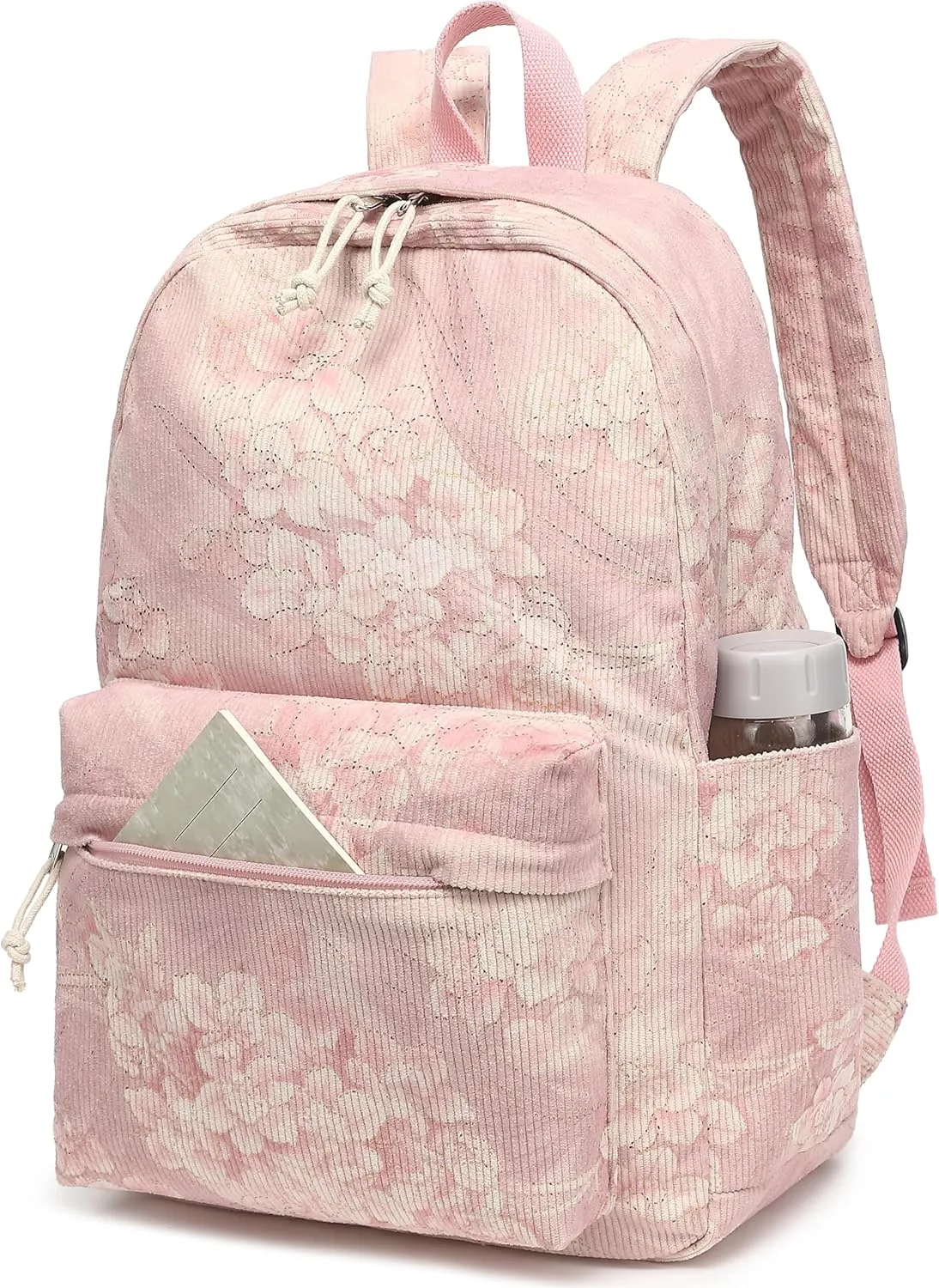 BTOOP School Backpack for Teens Large Corduroy Bookbag Lightweight Girls Boys Casual High School College 17 inch Laptop Travel Bag