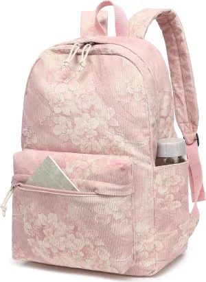 BTOOP School Backpack for Teens Large Corduroy Bookbag Lightweight Girls Boys Casual High School College 17 inch Laptop Travel Bag