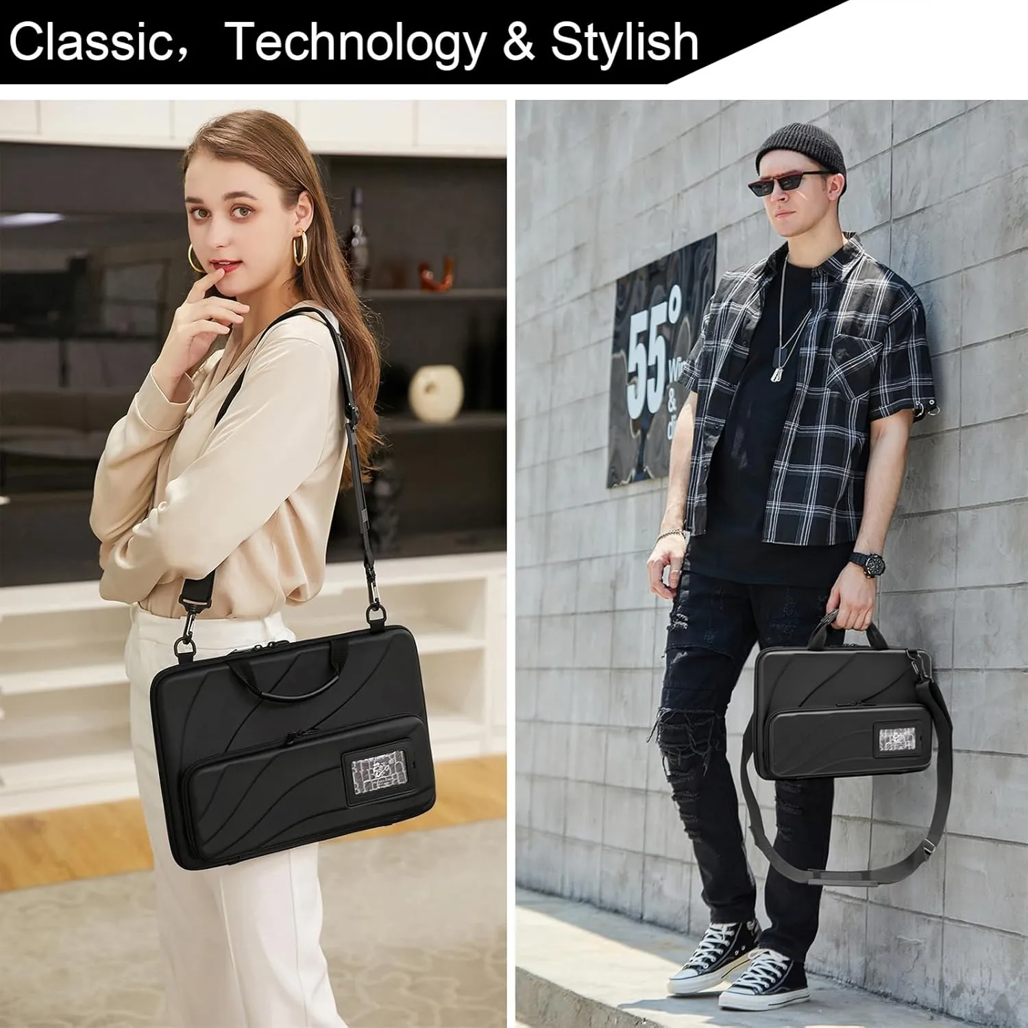 BUG 17.3 Inch Laptop Case Hard Shell, Protective Laptop Carrying Case with Stand for Heat Dissipation