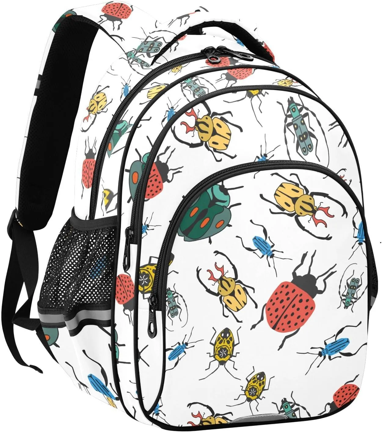 Bugs Beetles Pattern Backpack for Kids Elementary School Bag Boys Girls Bookbag Travel Backpack Daypack
