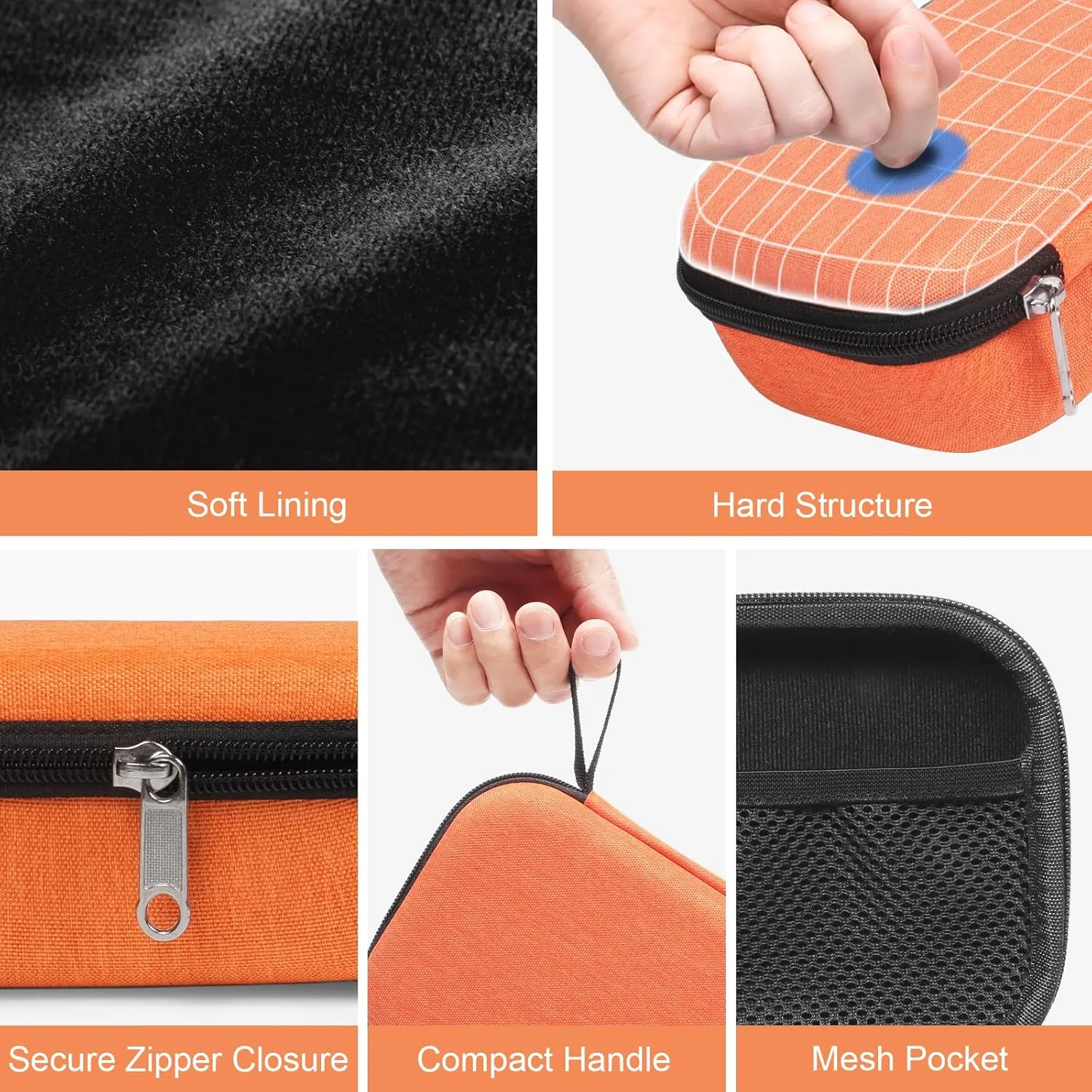 Bukere Travel Sunglasses Organizer Glasses Case, 3 Adjustable Slot for Multiple Eyeglasses, Hard Eyewear Box for Men Women