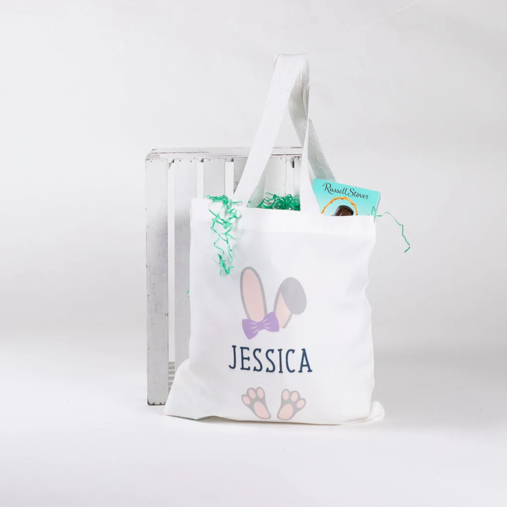 Bunny Ears Tote - Purple Bow