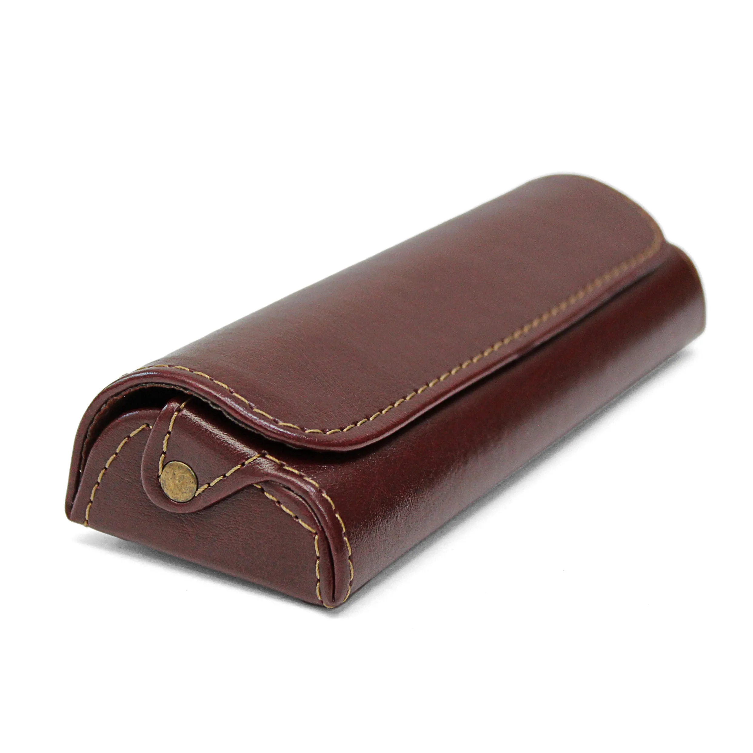 Burgundy Hard Reading Glasses Case with Soft Felt Lining