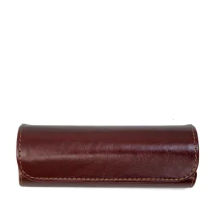 Burgundy Hard Reading Glasses Case with Soft Felt Lining