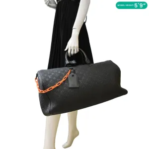 by Early access Bag Taurillon LOUIS Black 50 Money-saving Absolute Virgil VUITTON Leather Abloh Keepall Travel