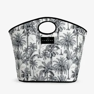Cabana Statement Bag Black Palm Trees