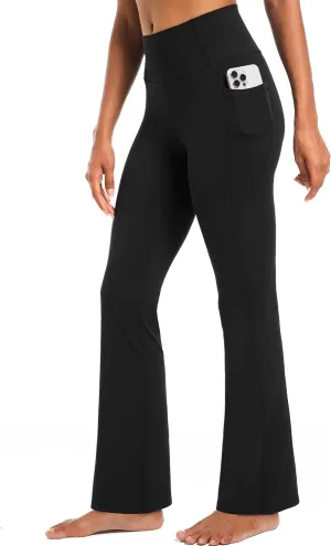 CADMUS Women's Workout Pants for Running High Waisted Yoga Leggings with Two Side Big Pockets