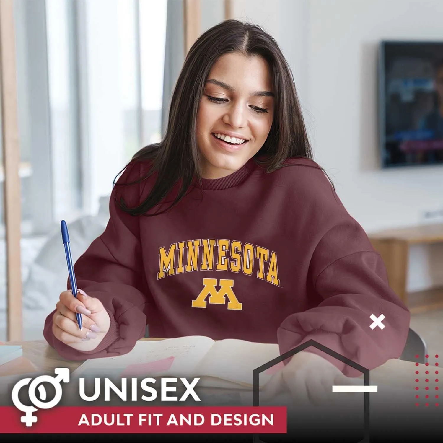 Campus Colors Adult Arch & Logo Soft Style Gameday Crewneck Sweatshirt
