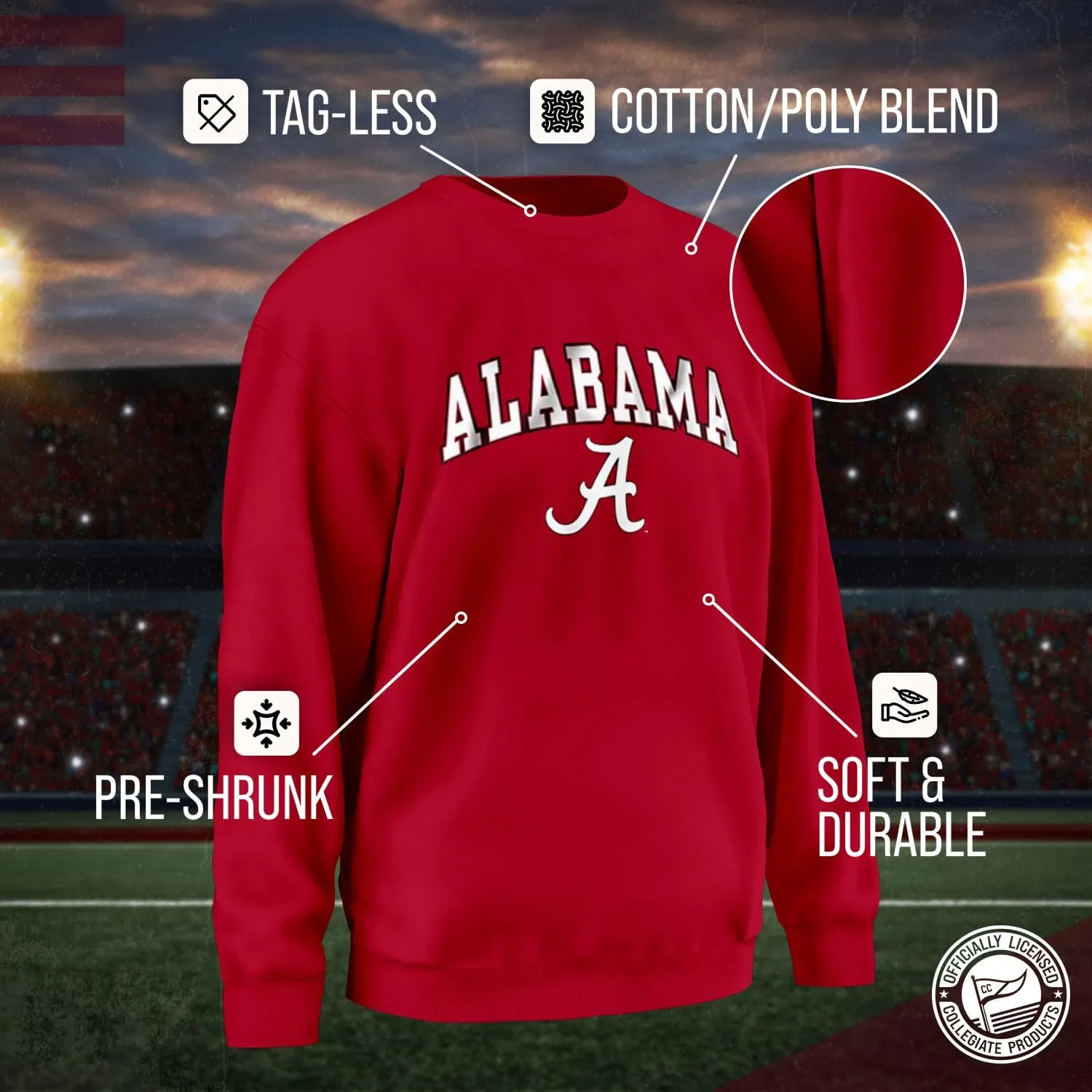 Campus Colors Adult Arch & Logo Soft Style Gameday Crewneck Sweatshirt