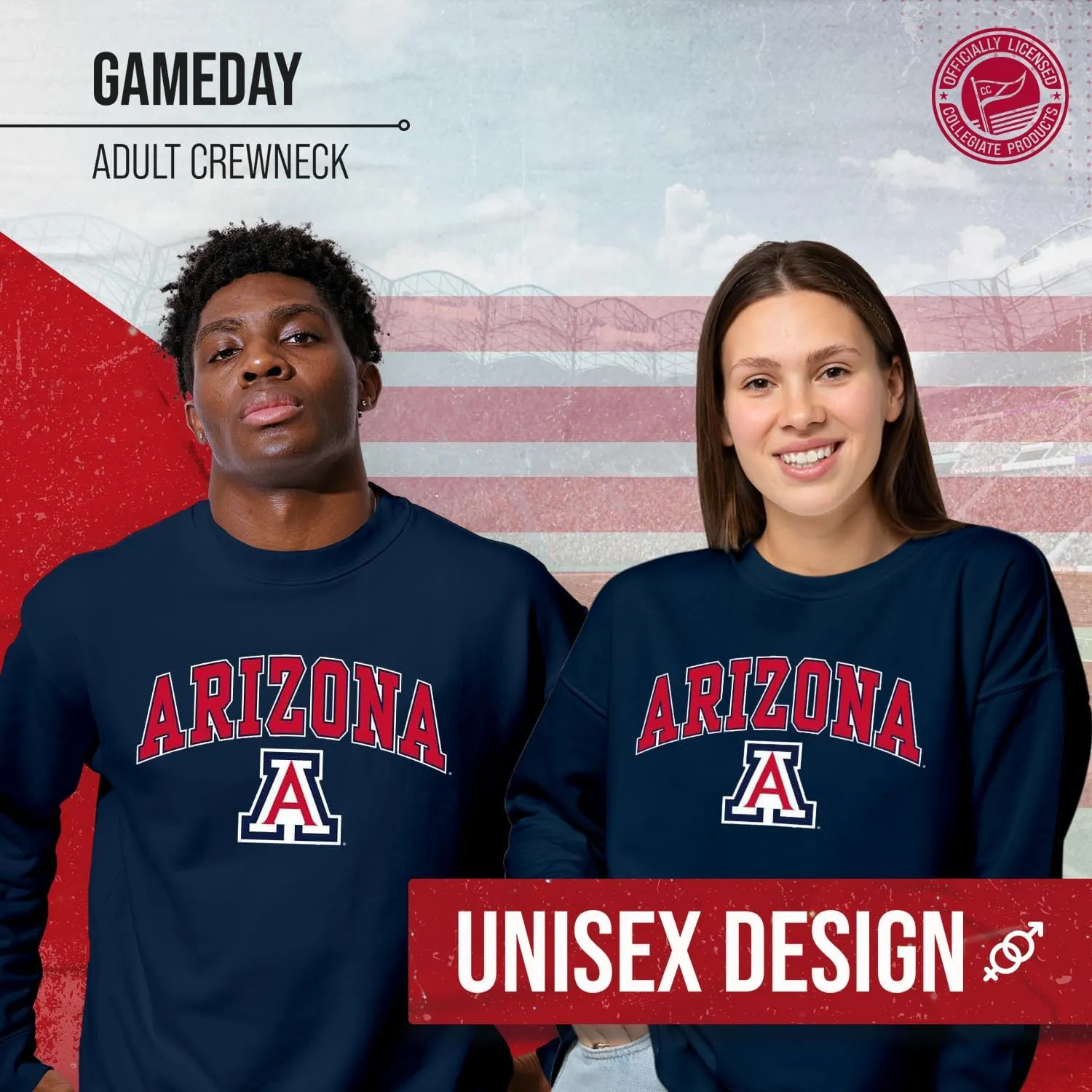 Campus Colors Adult Arch & Logo Soft Style Gameday Crewneck Sweatshirt