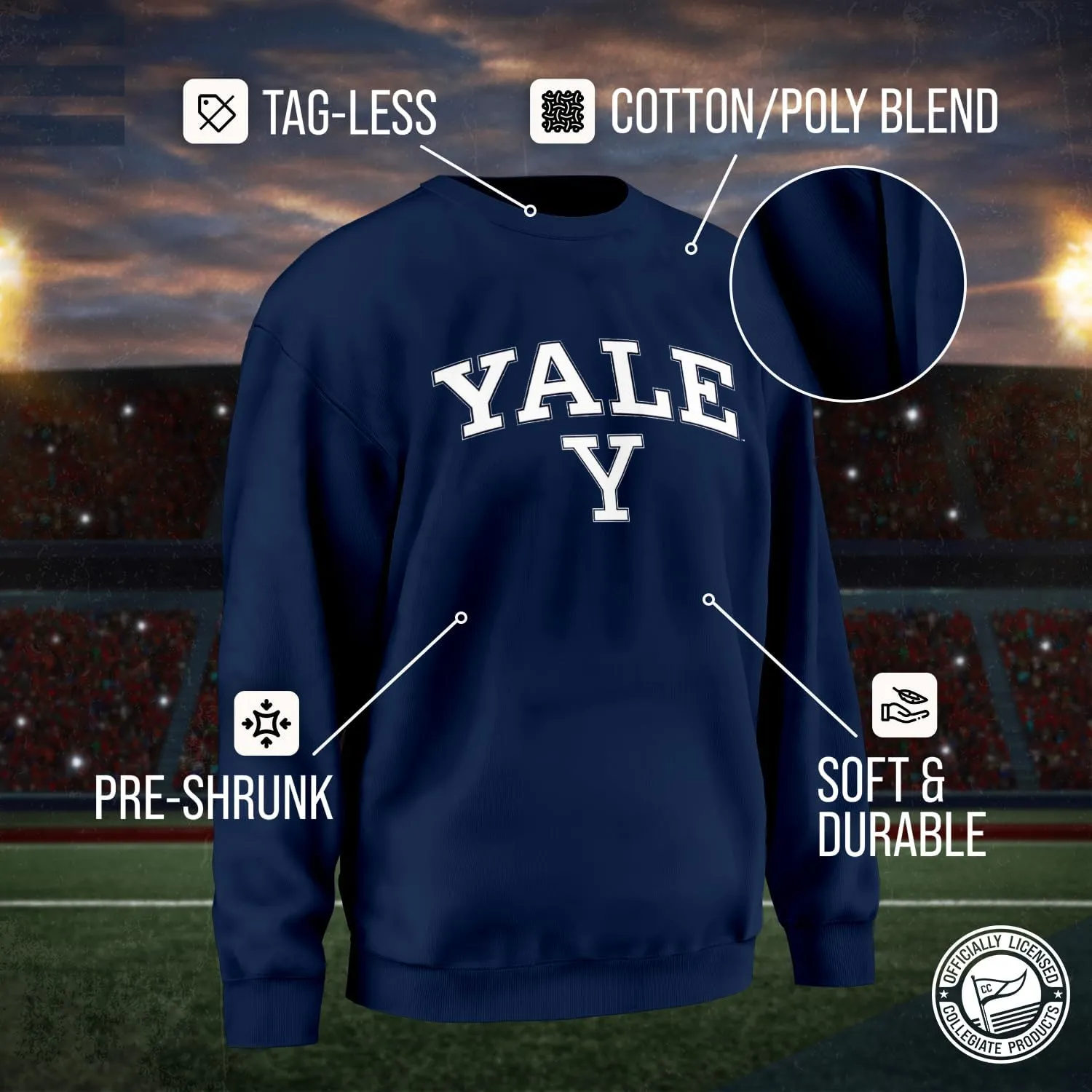Campus Colors Adult Arch & Logo Soft Style Gameday Crewneck Sweatshirt