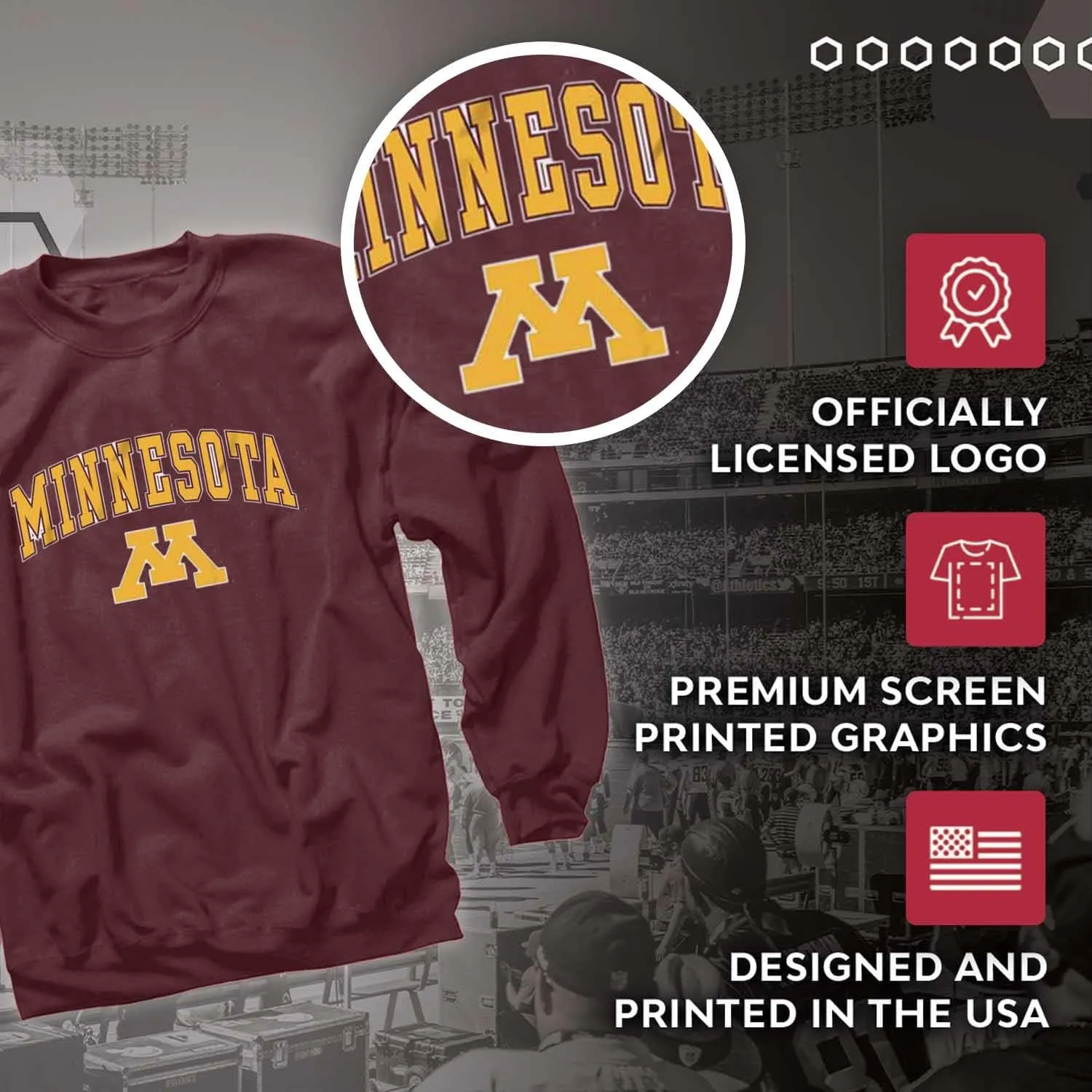 Campus Colors Adult Arch & Logo Soft Style Gameday Crewneck Sweatshirt