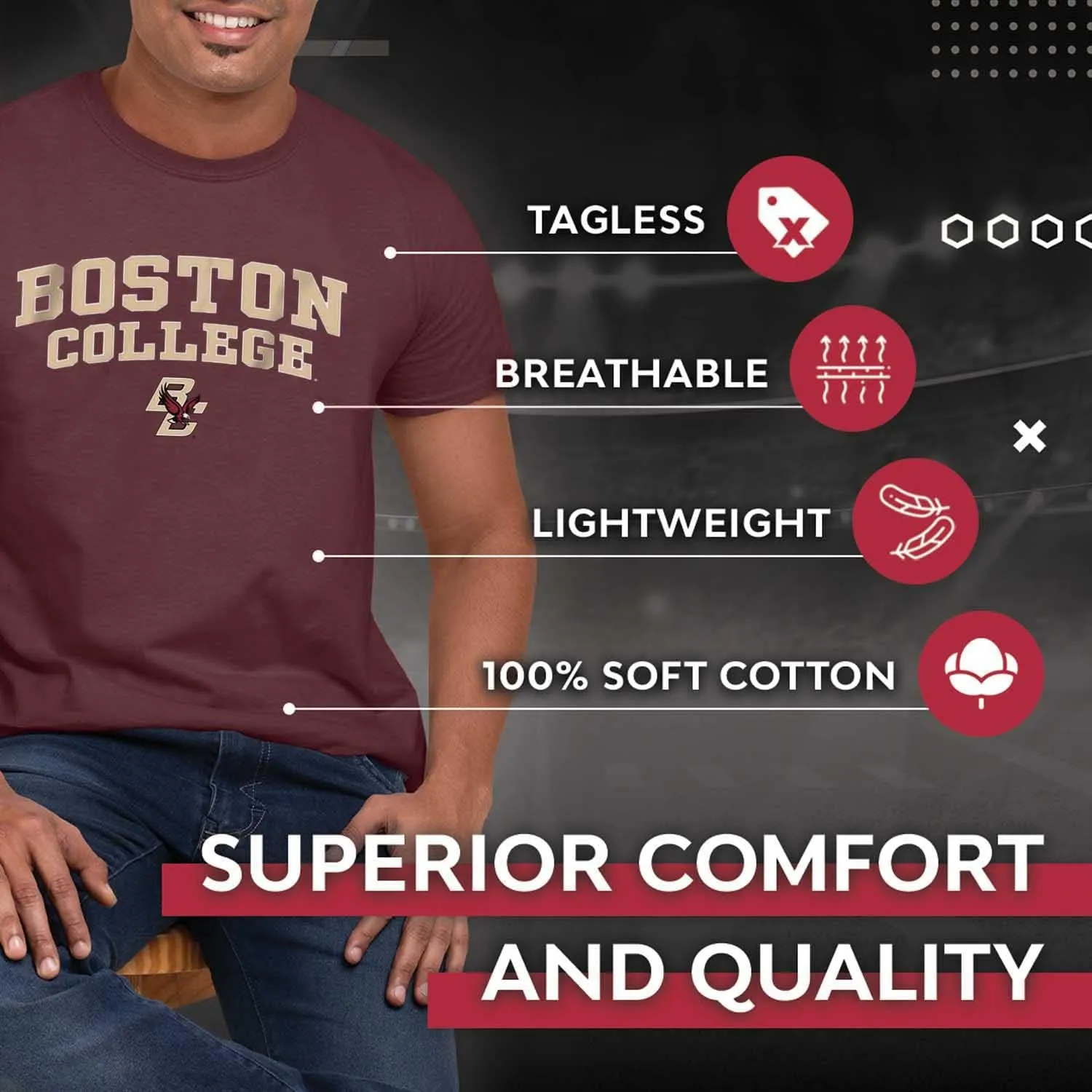 Campus Colors NCAA Adult Gameday Cotton T-Shirt