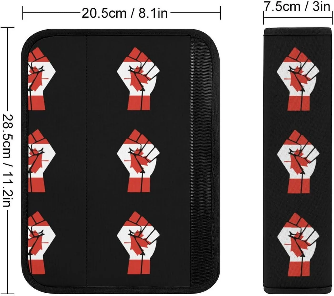 Canada Flag Resist Fashion Car Seat Belt Cover Pad for Shoulder Bag Camera Soft Comfort Accessories 2PCS
