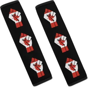Canada Flag Resist Fashion Car Seat Belt Cover Pad for Shoulder Bag Camera Soft Comfort Accessories 2PCS