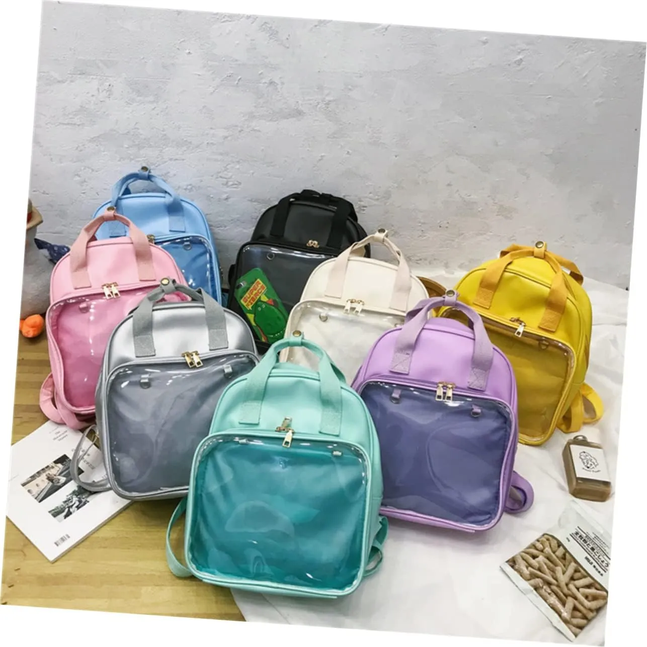 Candy Backpack School Bag Adjustable Straps Large Capacity for Girls Students Adults