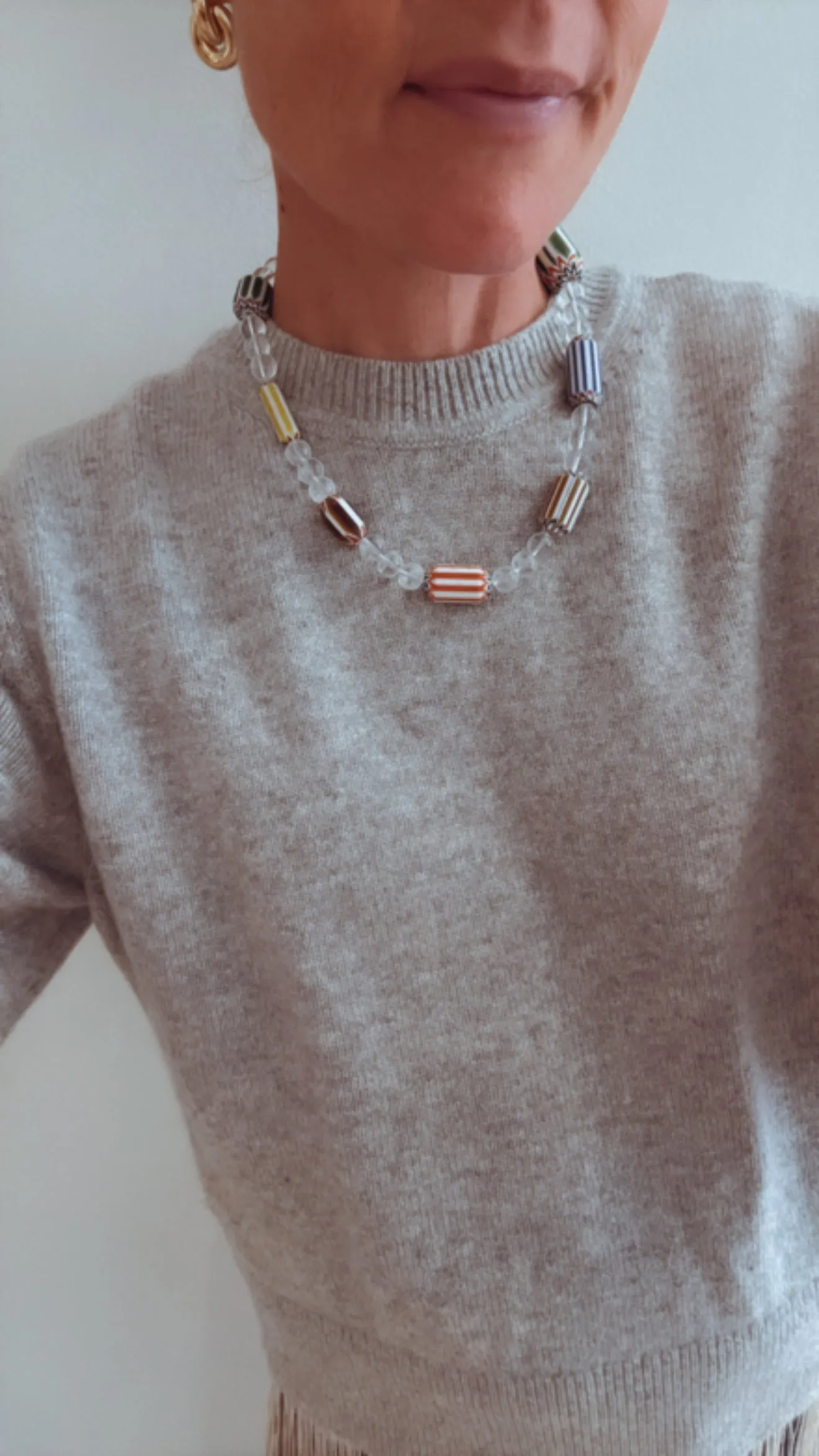 Cannes BonBon clear necklace