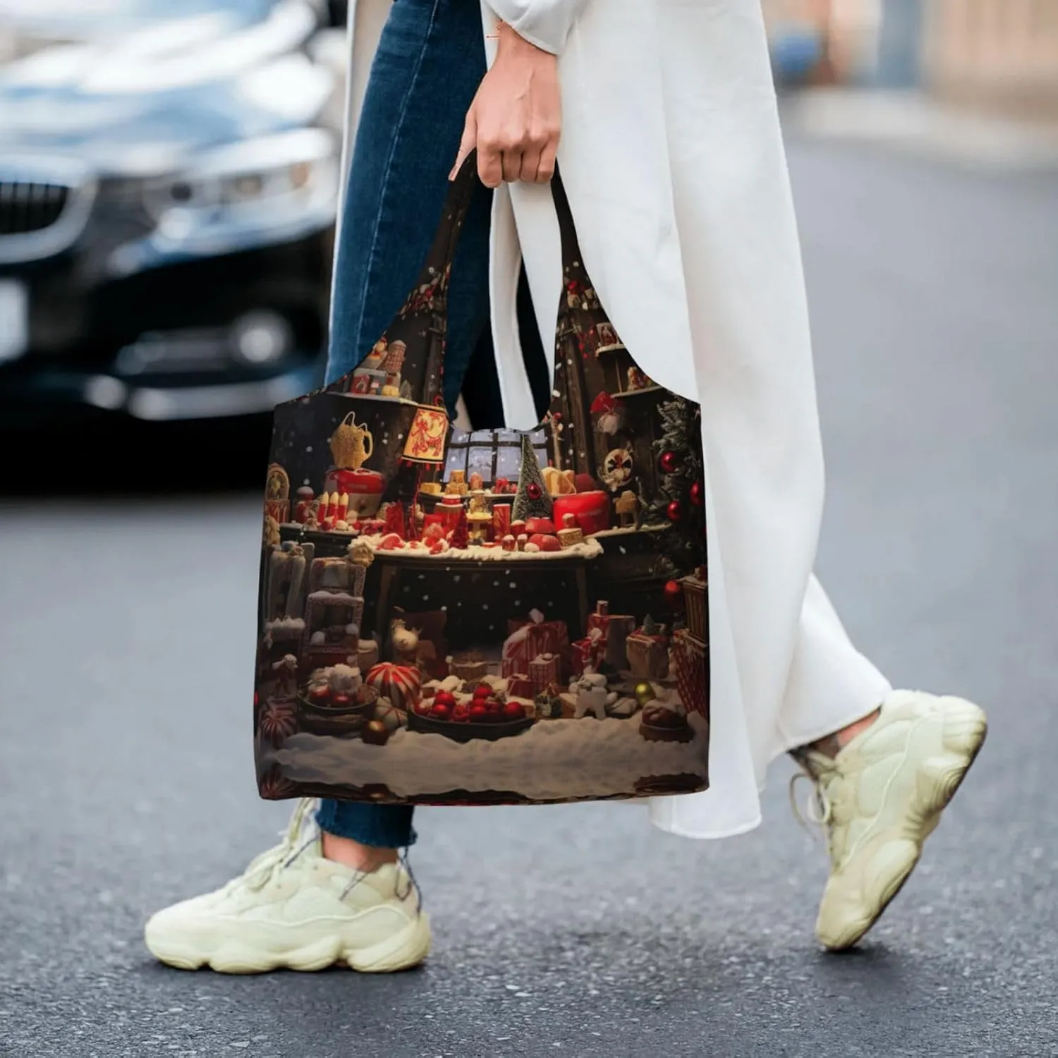 Canvas Aesthetic Tote Bag forBeach Bag Shopping BagsShoulder Bag Reusable Grocery Bags
