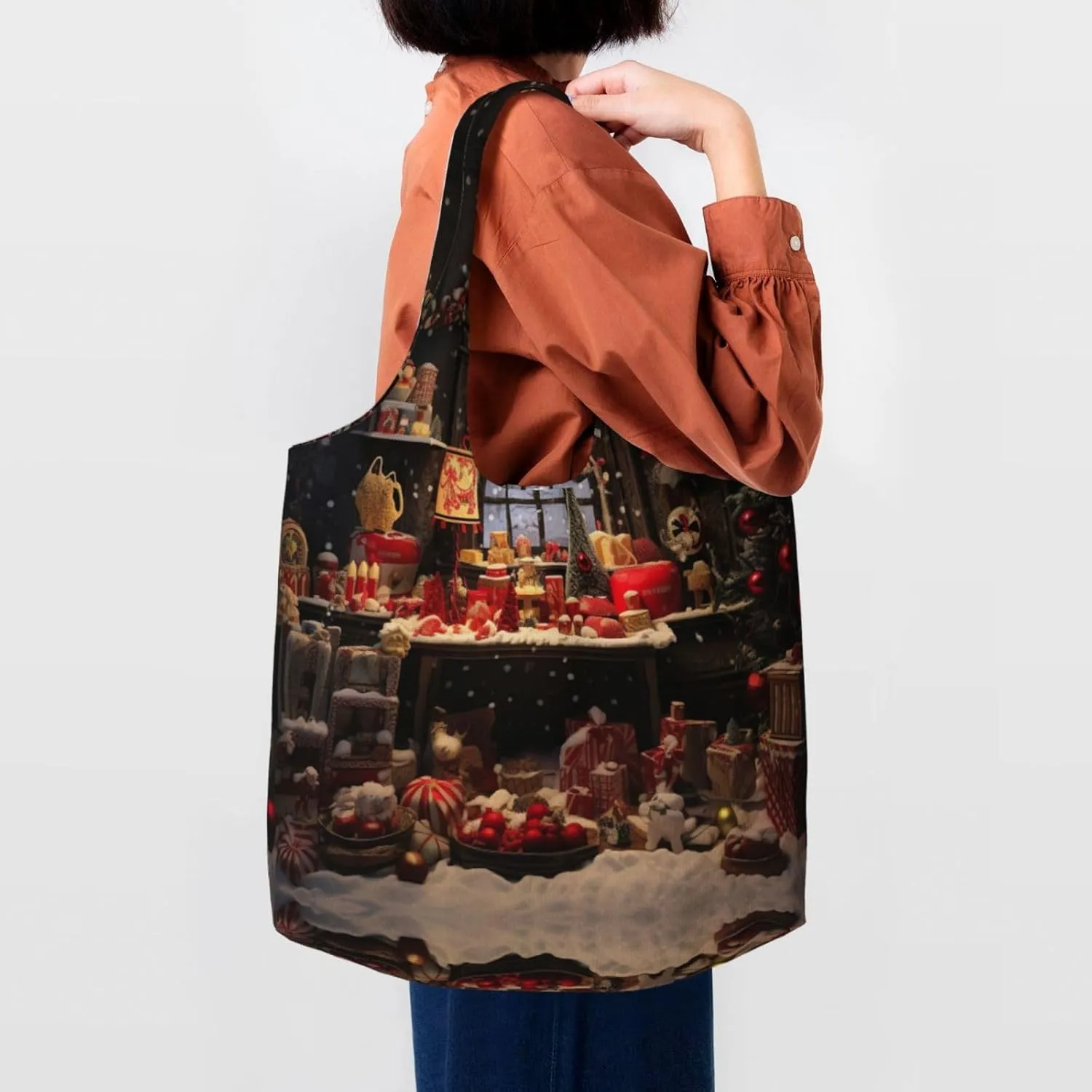 Canvas Aesthetic Tote Bag forBeach Bag Shopping BagsShoulder Bag Reusable Grocery Bags