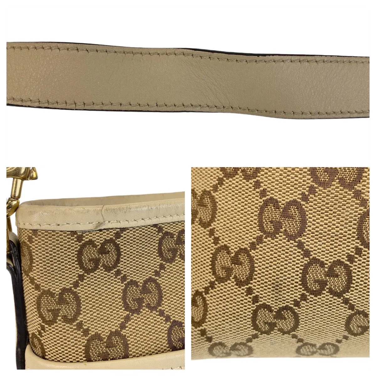 Canvas Bag Messenger Leather Big offer Quick-action sale Beige GG Gucci
