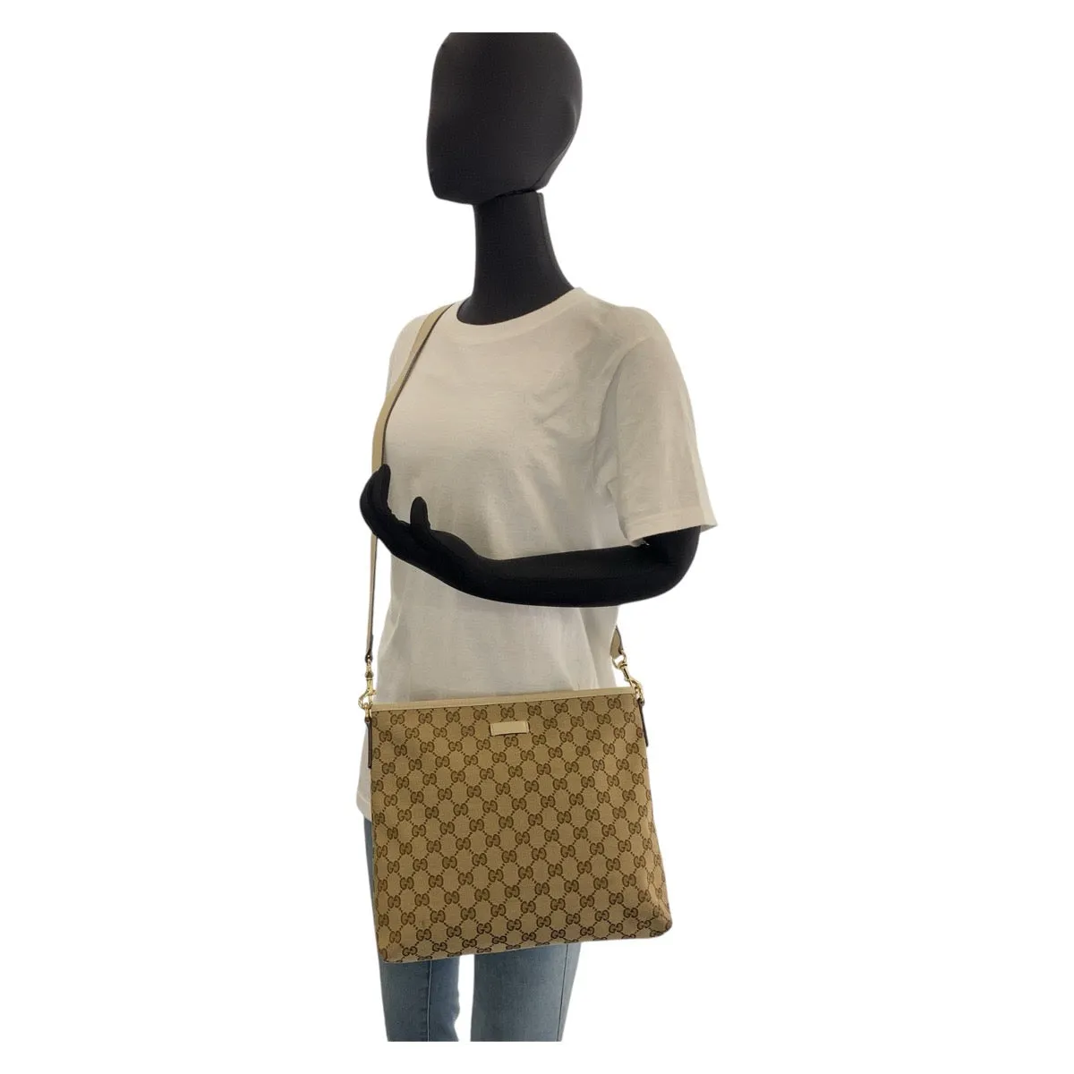 Canvas Bag Messenger Leather Big offer Quick-action sale Beige GG Gucci