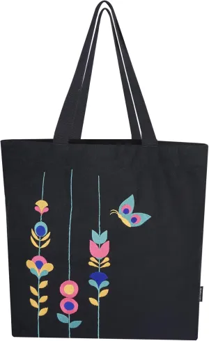 Canvas Big Zip Printed Handbag Tote, Cotton, Inner Pocket, Ecofriendly Bags for Women, Shopping Bag, Easy to Wash