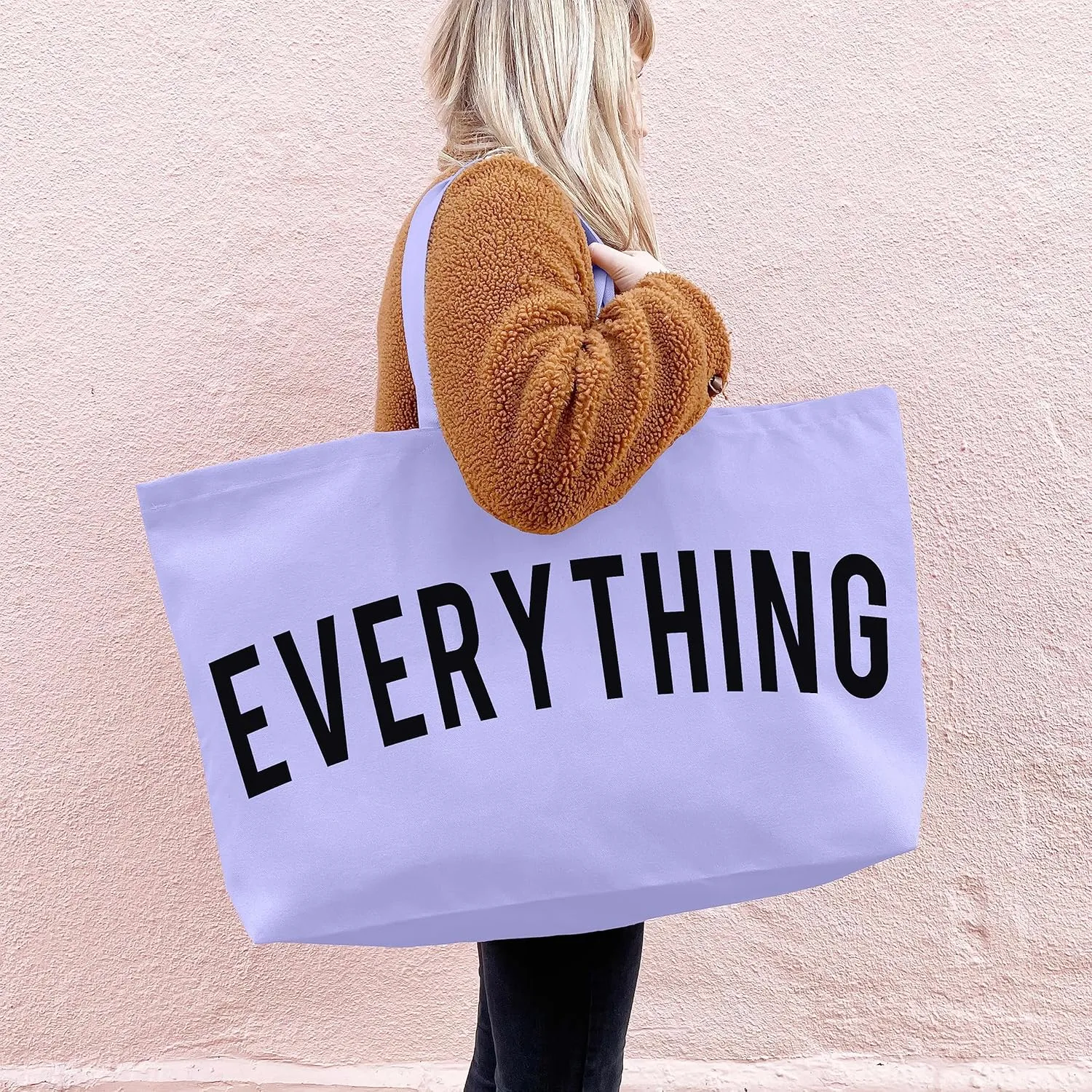 Canvas Tote Bag - Extra Large Shopping Beach Totes Bags Reusable Big Grocery Bag 28" x 8" x 16"