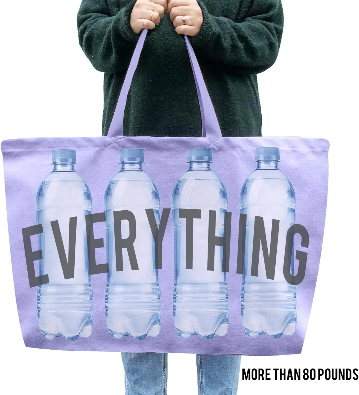 Canvas Tote Bag - Extra Large Shopping Beach Totes Bags Reusable Big Grocery Bag 28" x 8" x 16"