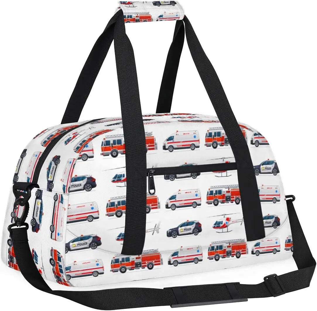Car Airplane Kids Duffel Bag for Boys, Sports Gym Bag Overnight Travel Weekender Bag Lightweight Carry On Sleepovers Bag for School Practice Gymnastics