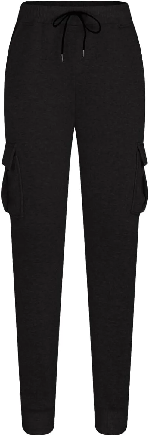 Cargo Sweatpants for Men Casual Elastic Waist Drawstring Joggers Relaxed Fit Workout Athletic Pants with Pockets