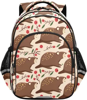 Cartoon Cute Beaver Animal Backpack for Kids Elementary School Bag Boys Girls Bookbag Travel Backpack Daypack
