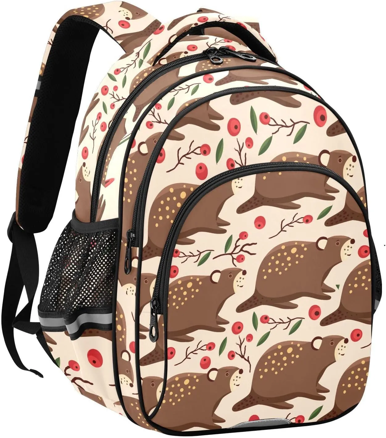 Cartoon Cute Beaver Animal Backpack for Kids Elementary School Bag Boys Girls Bookbag Travel Backpack Daypack
