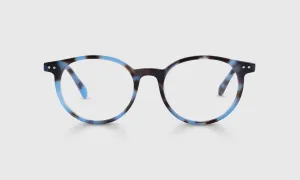 Case Closed Average Color 14 - Sky Blue Tortoise Front and Temples