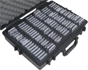 Case Club 106-188 Graded Coin Slab Case - Slotted Foam Separates Slabs - Fits PCs NGC & More - Hard Shell Travel Case for Coin Storage & Organization