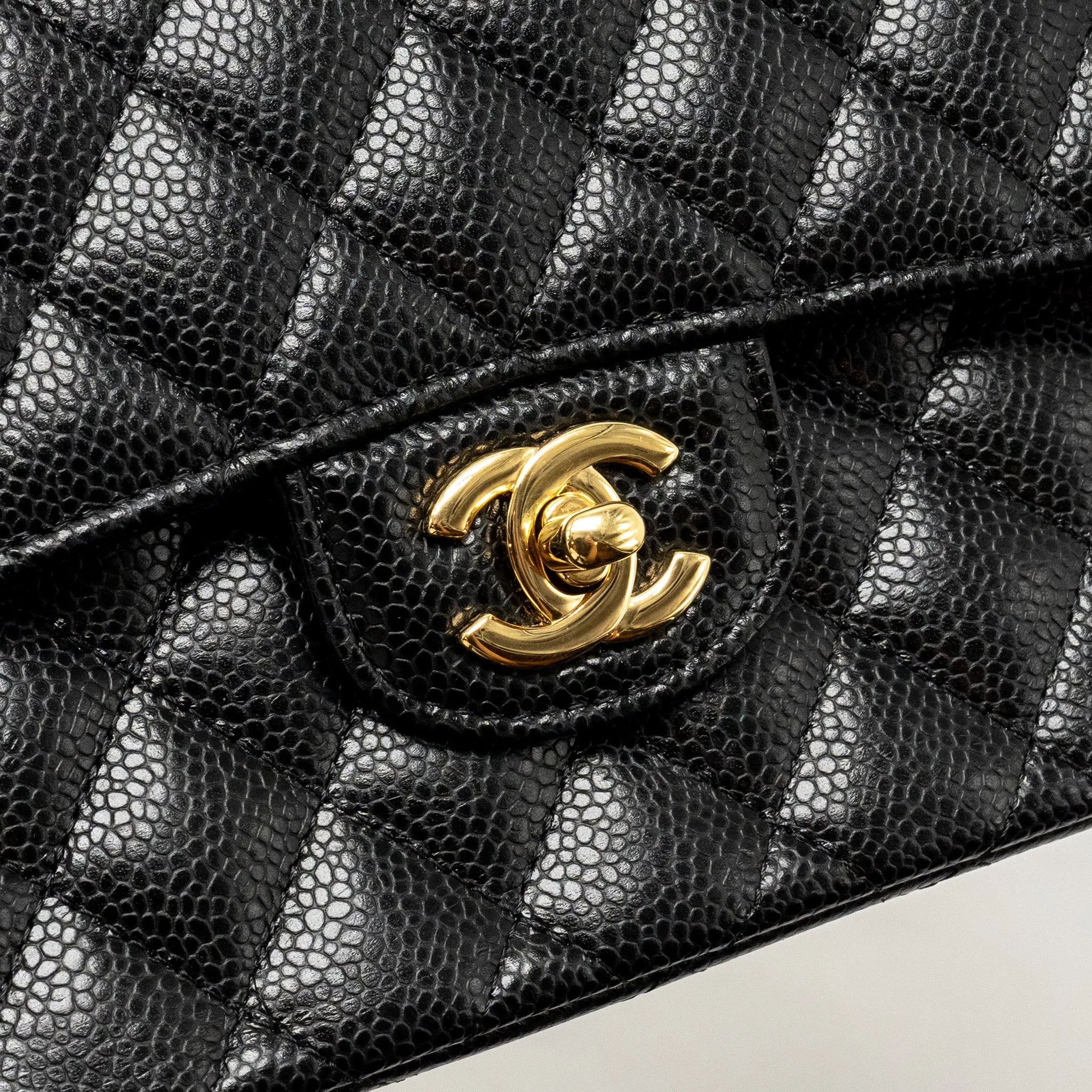 Chanel Flap Caviar Classic Black Fast international shipping Bag Double Wholesale deals  Small (Microchip)