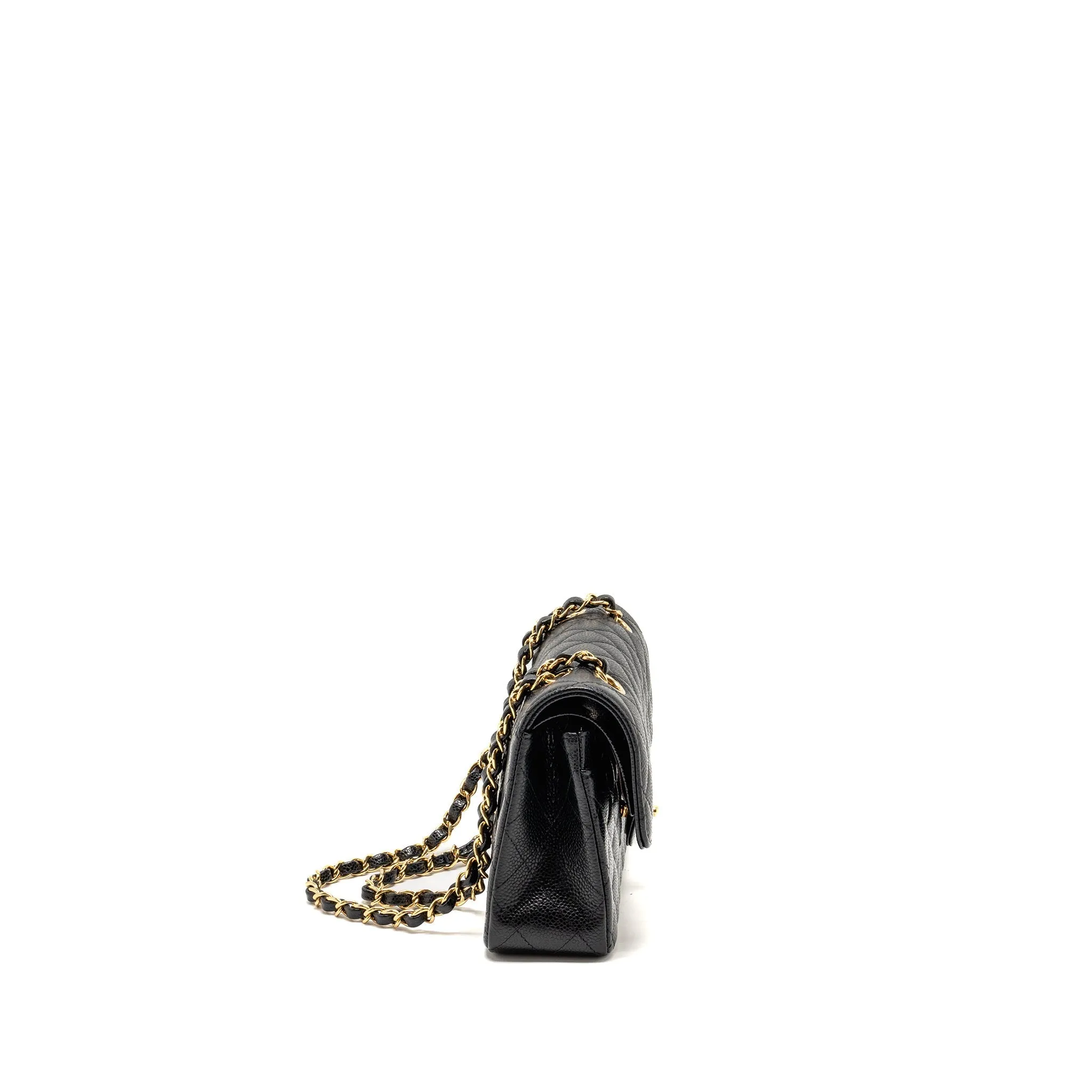 Chanel Flap Caviar Classic Black Fast international shipping Bag Double Wholesale deals  Small (Microchip)