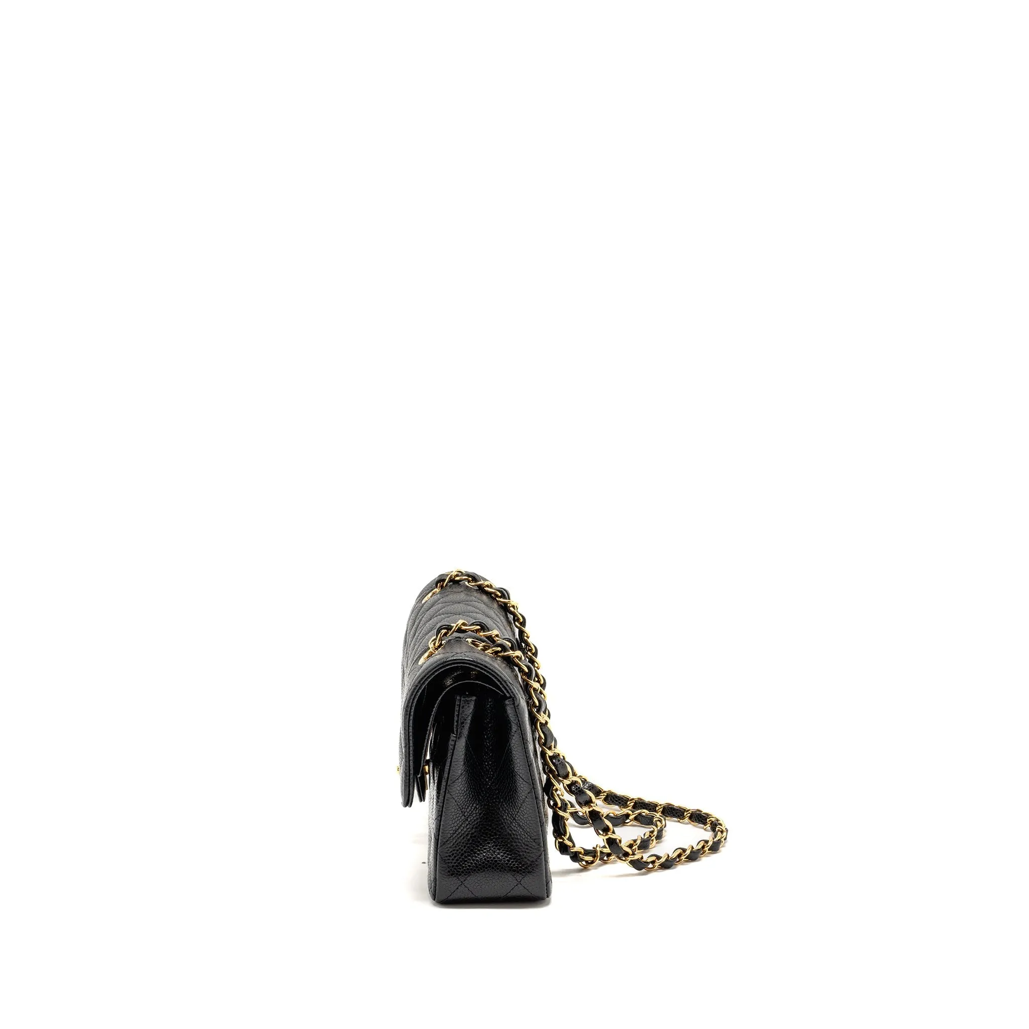Chanel Flap Caviar Classic Black Fast international shipping Bag Double Wholesale deals  Small (Microchip)