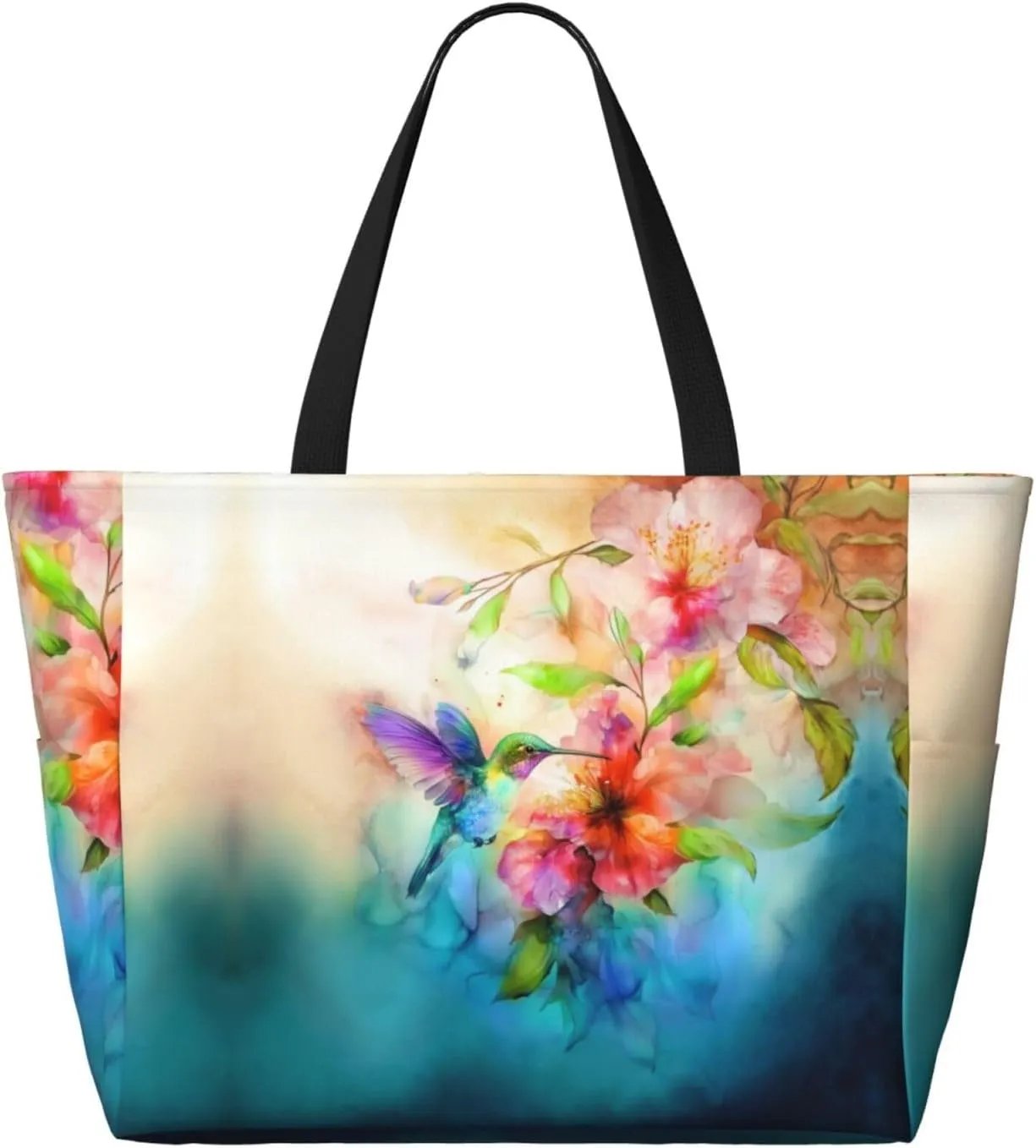 CHAOS MONKEY Women Large Beach Bag Sandproof Waterproof Travel Weekender Foldable Tote Bag for Pool Vacation Gym