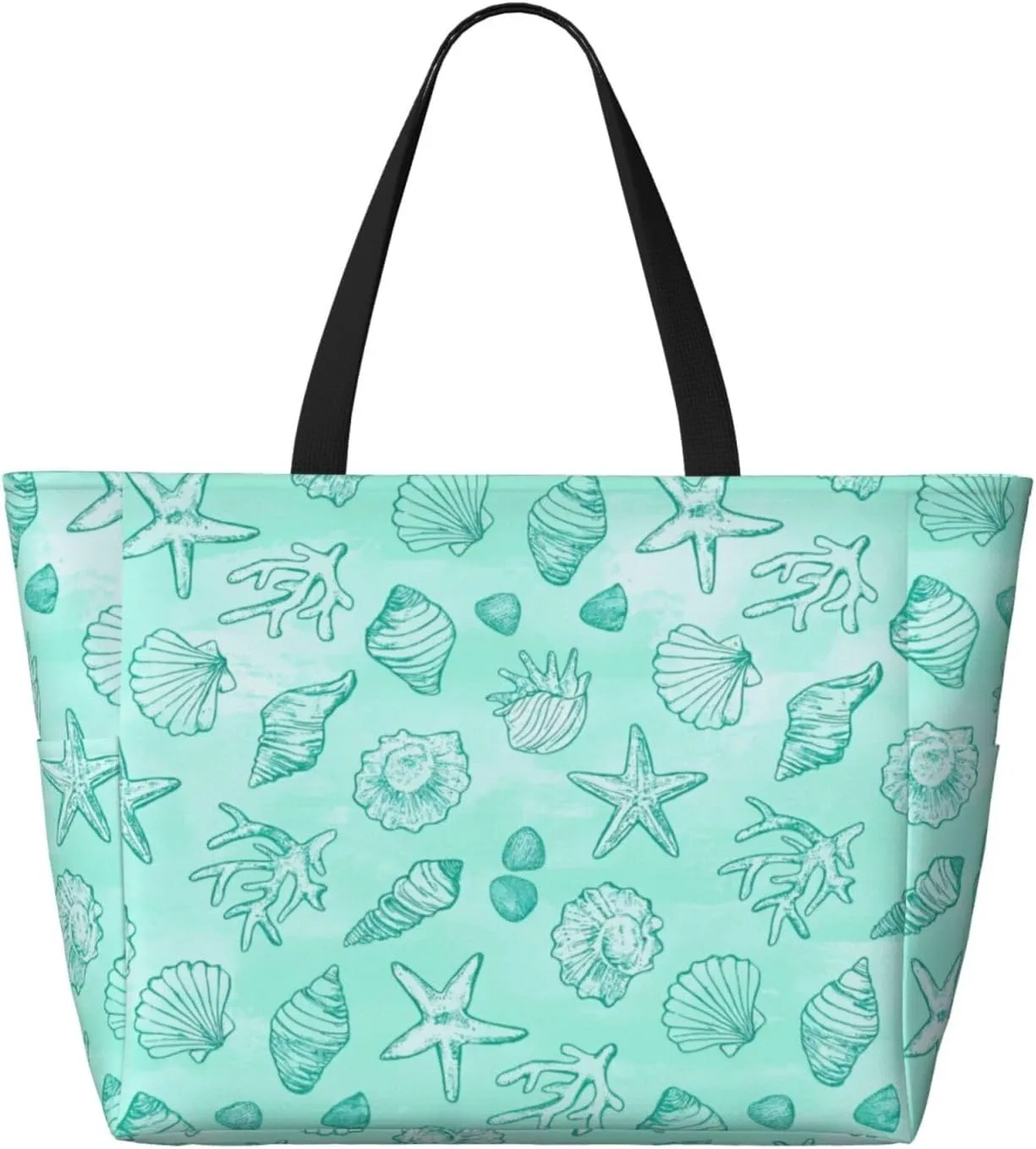 CHAOS MONKEY Women Large Beach Bag Sandproof Waterproof Travel Weekender Foldable Tote Bag for Pool Vacation Gym