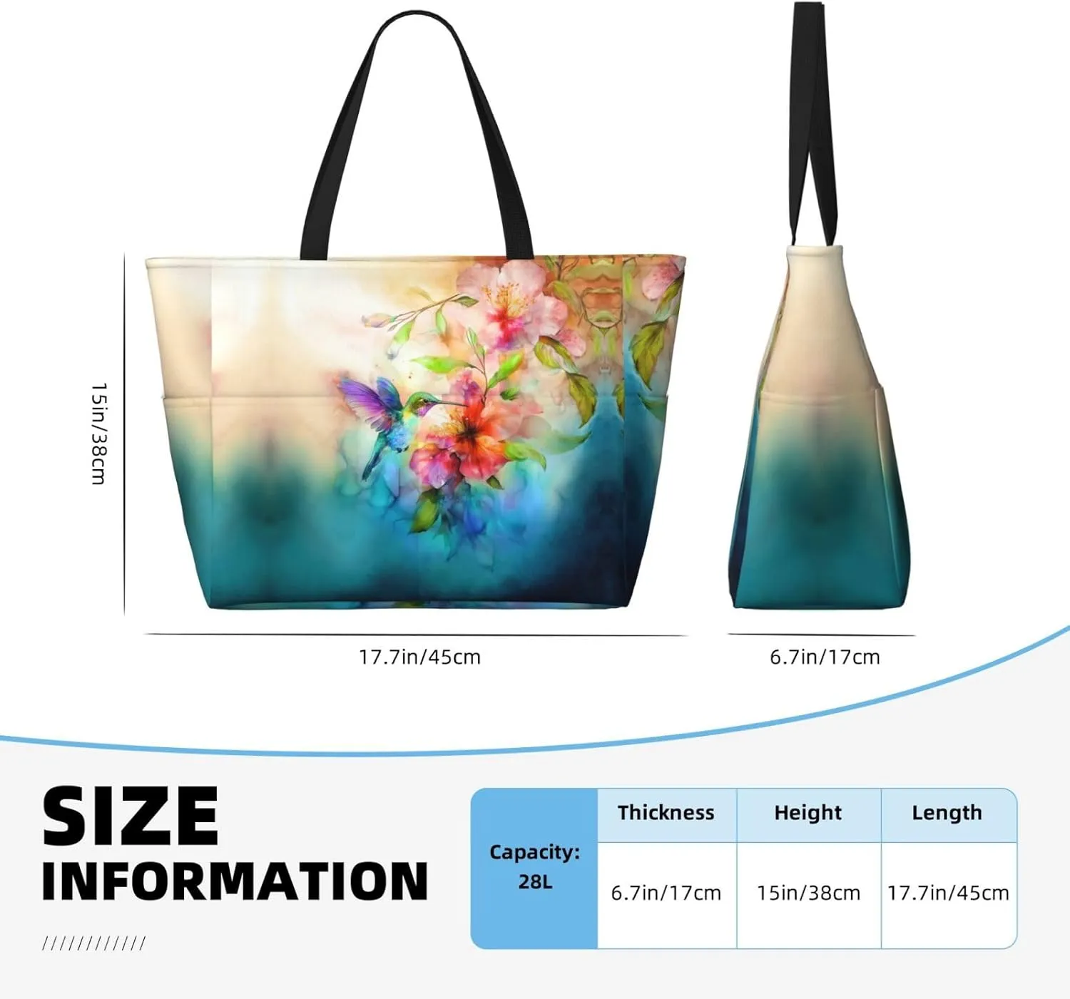 CHAOS MONKEY Women Large Beach Bag Sandproof Waterproof Travel Weekender Foldable Tote Bag for Pool Vacation Gym