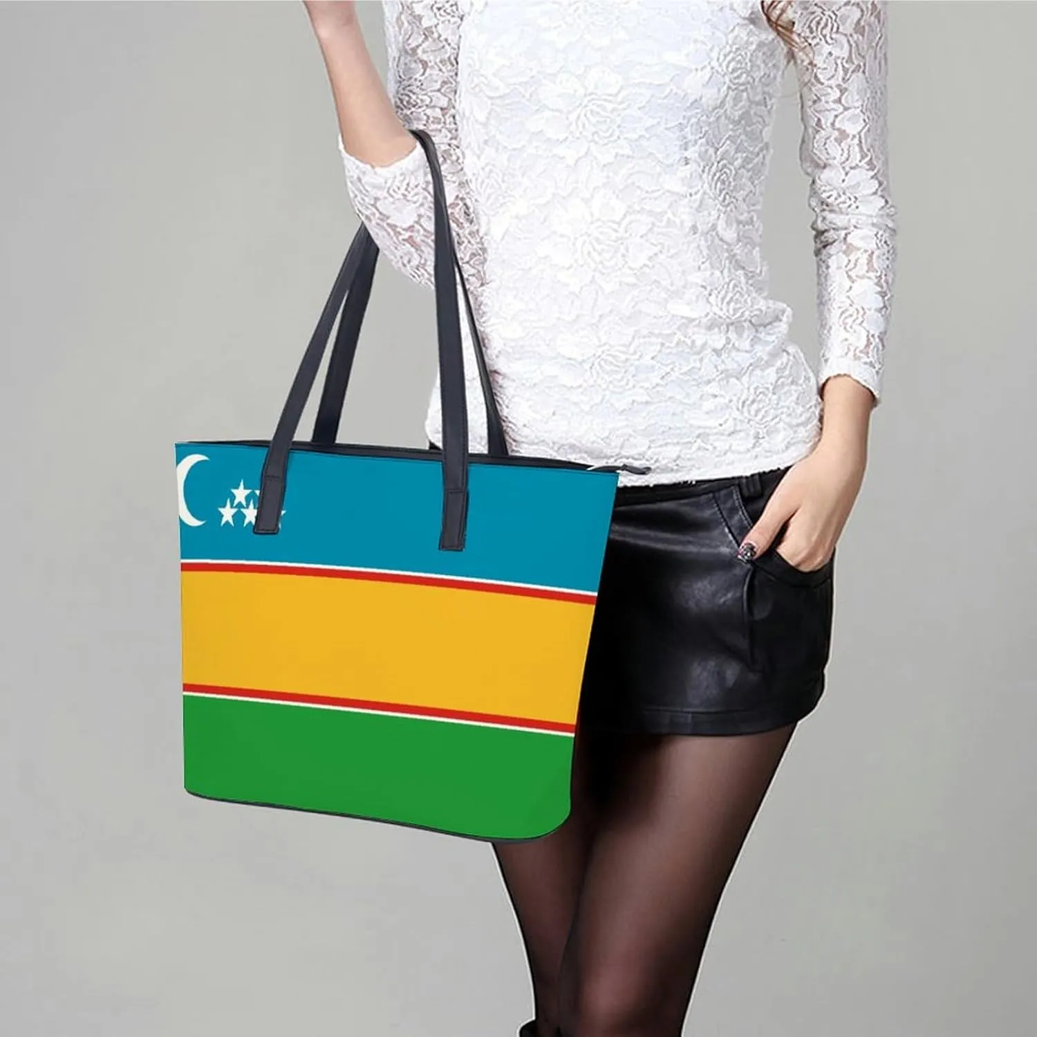 Chic British Virgin Lslands Flag Leather Tote Bag for Women Spacious and Stylish Design