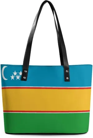 Chic British Virgin Lslands Flag Leather Tote Bag for Women Spacious and Stylish Design