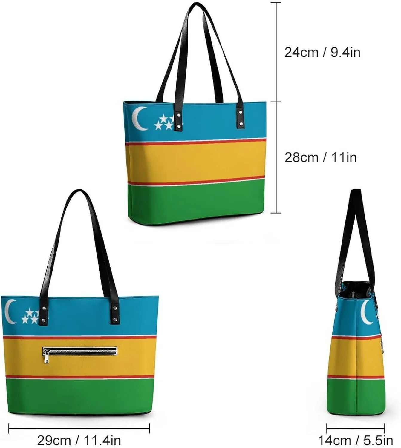 Chic British Virgin Lslands Flag Leather Tote Bag for Women Spacious and Stylish Design