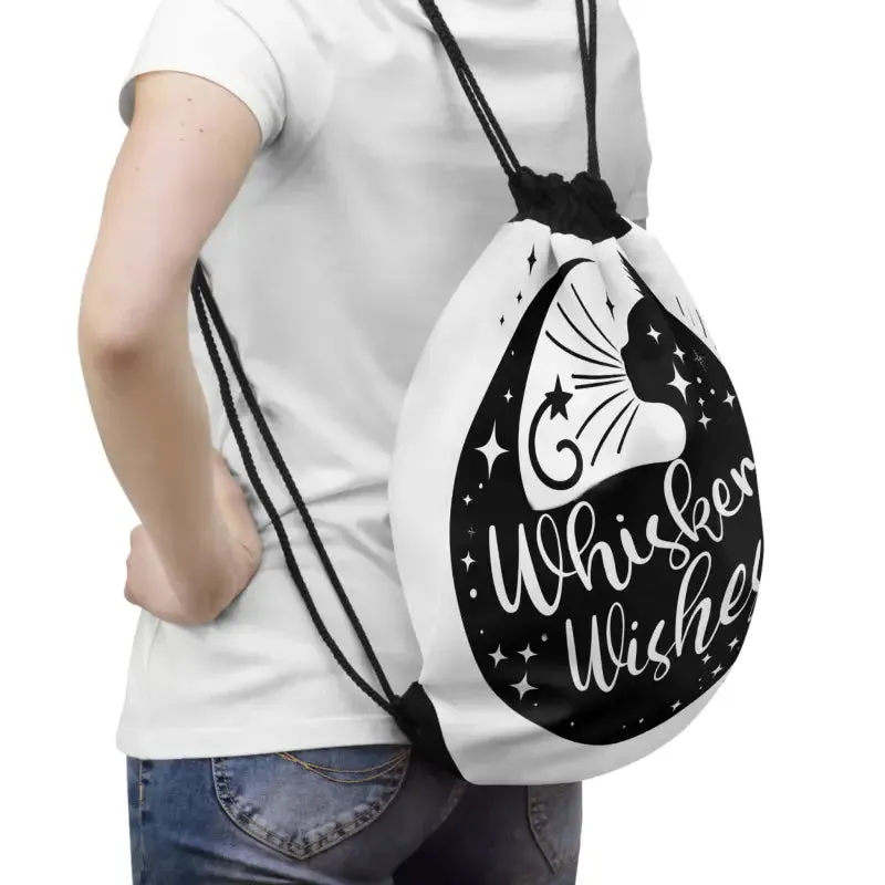 Chic Durable Whisker Wishes Drawstring Bag