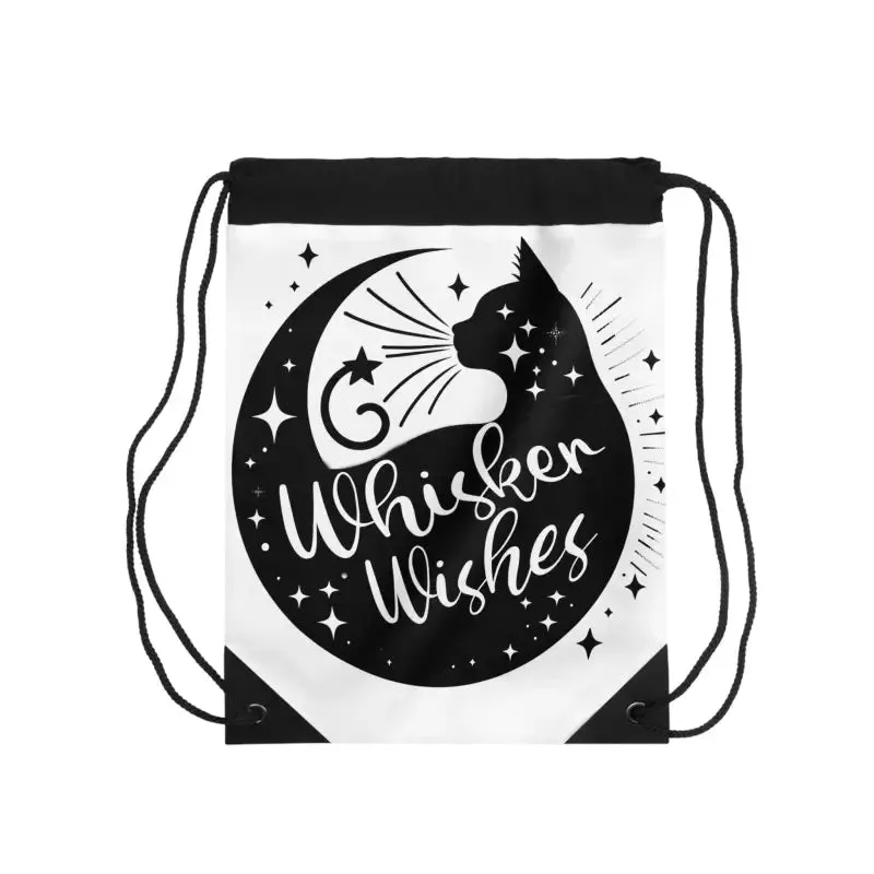 Chic Durable Whisker Wishes Drawstring Bag