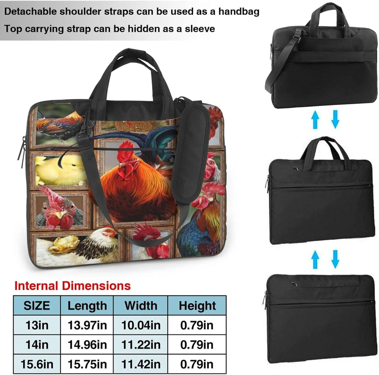 Chicken Cute Chickens Shoulder bag Carrying Case bag Sleek Design Durable and Water-Repellent